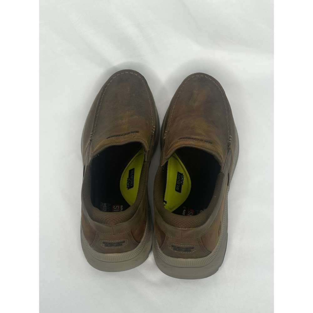 Skechers Slip Ins Loafer Brown Pollard Osgood Relaxed Fit-Men's Size 10.5